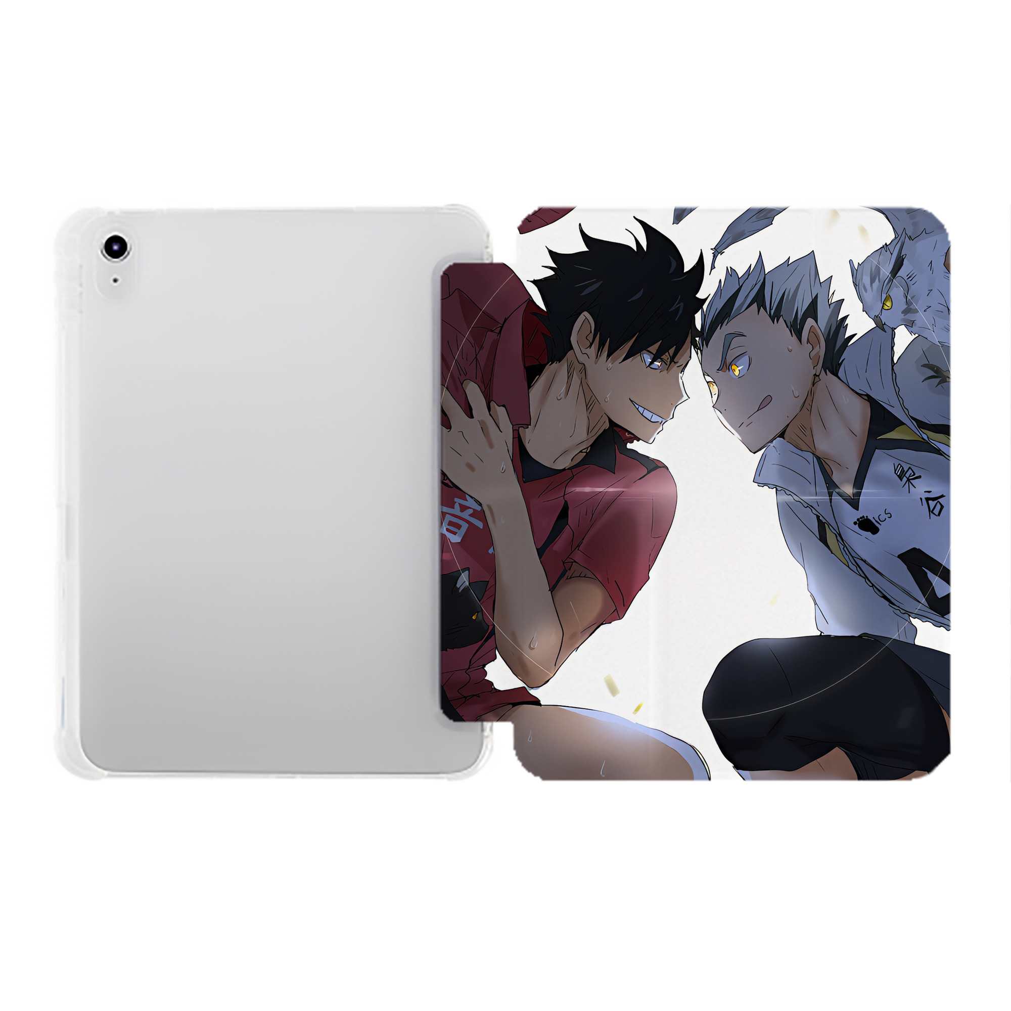 （画像用） ハイキュー!! Haikyu!! IPad ケース ペン収納付き 三つ折りスタンド PUレザー×シリコン 対応機種9.5/10.5/10.9インチ